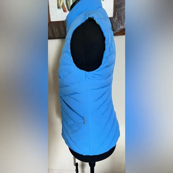 NWOT Lilly Pulitzer Tropical Blue/Animal Print Reversible Vest - Picture 6 of 8